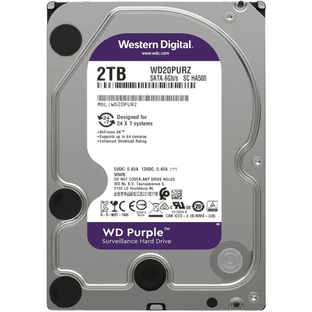 هارددیسک اینترنال وسترن دیجیتال مدل Purple WD20PURZ ظرفیت 2 ترابایت 102129087